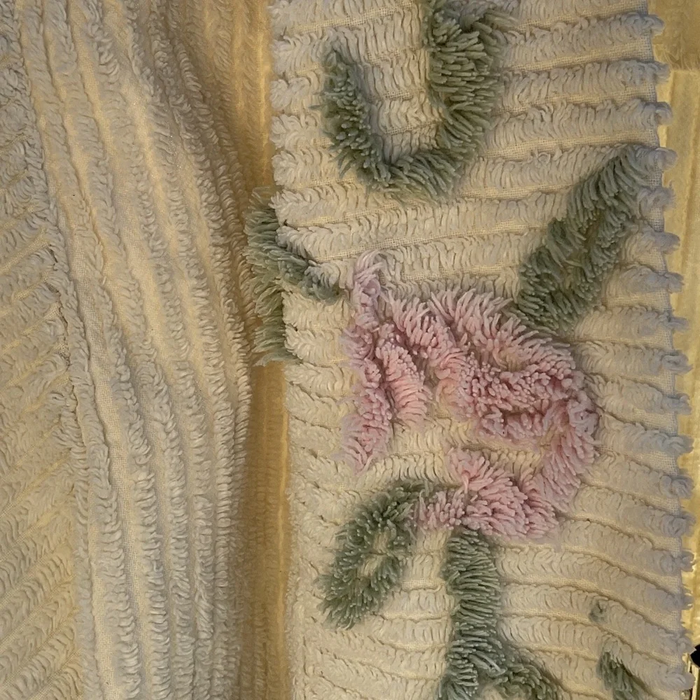 Floral Embroidered Cream Long Coat - Picture 3 of 5